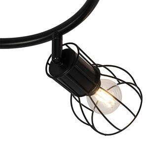 Moderna stropna svjetiljka crna 50 cm okrugla 3 svjetla - Botu