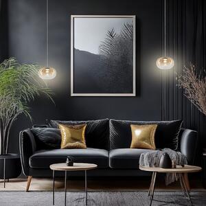 Milagro Lighting Vaso LED viseća lampa, jantar, Ø 18 cm, staklo, Bež, Dnevni boravak/blagovaonica, Staklo