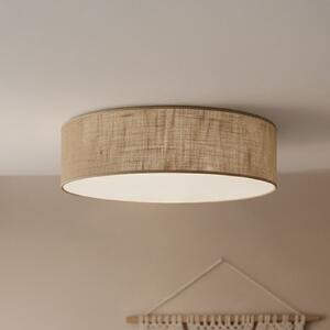 Milagro Lighting Stropna svjetiljka Marshall, smeđa, Ø 50 cm, metal, ratan, prigušiva, Smeđa / hrđa, Dnevni boravak/blagovaonica, Drvo