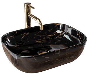 Nadgradni umivaonik Rea Belinda Black Marble shiny