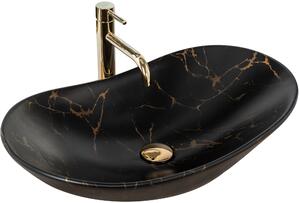Nadgradni umivaonik Rea Royal 60 Black Marble Mat