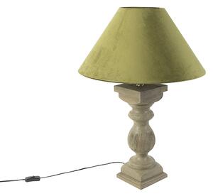 Country stolna svjetiljka s velur hladom mahovina zelena 50 cm - Hyssop