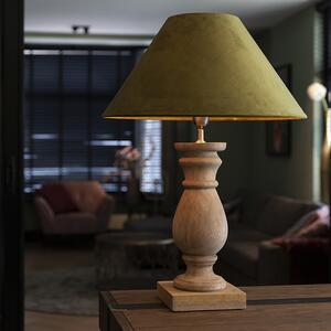 Country stolna svjetiljka s velur hladom mahovina zelena 50 cm - Catnip