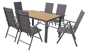 Verona Wood aluminijski vrtni set za 4 osobe Garden Point sivi