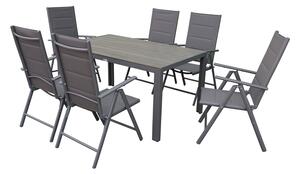 Verona poliwood aluminijski vrtni set za 4 osobe Garden Point sivi