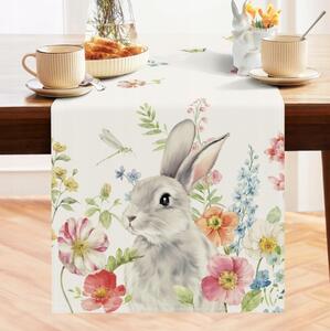 Uskršni laneni stolnjak FLORABBIT 33x180 cm