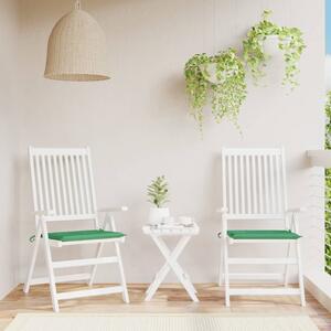 VidaXL Jastuci za vrtne stolice 2 kom zeleni 40 x 40 x 3 cm od tkanine
