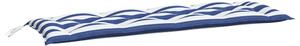 VidaXL Jastuk za vrtnu klupu plavo-bijeli prugasti 150x50x7 cm tkanina