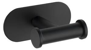 Mat crni samoljepljiv set pribora za kupaonicu od nehrđajućeg čelika Orea – Wenko