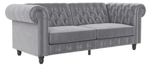 Svijetlo siva baršunasti sofa 236 cm Felix – Støraa