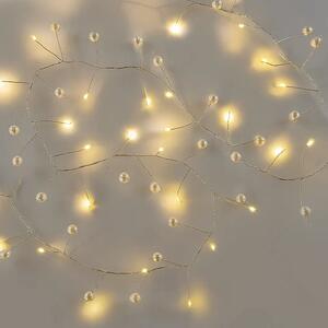 Emos Božićna girlanda, perle, LED, toplo bijela, 3xAA, IP20, 1.2m
