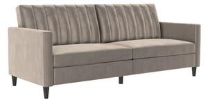 Svijetlo siva baršunasti sofa 207 cm Celine – Støraa