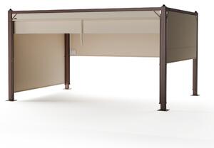 Blumfeldt Pantheon Cortina sjenica 3x4 m, otporna na vremenske uvjete, aluminij, zaštitno lakiranje, rolo zavjese