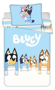 Plava pamučna dječja posteljina za dječji krevetić 100x135 cm Bluey – Jerry Fabrics
