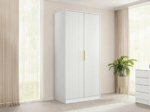Ormar Comfivo Larmire 113, Zlatno, Bijela, 216x102x60cm