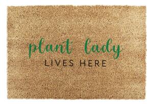 Otirač od kokosovih vlakana 40x60 cm Plant Lady Lives Here – Artsy Doormats