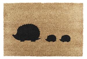 Otirač od kokosovih vlakana 40x60 cm Hedgehog Family – Artsy Doormats