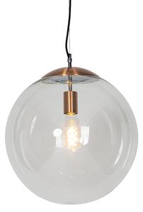 Skandinavska viseća svjetiljka bakarna s prozirnim staklom - Lopta 40