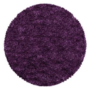 Tamno ljubičasti okrugli tepih ø 80 cm Fluffy – Ayyildiz Carpets