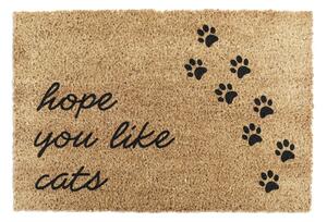 Otirač od kokosovih vlakana 40x60 cm Hope You Like Cats – Artsy Doormats