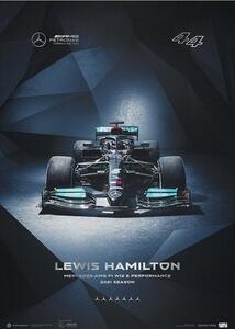 Umjetnički tisak MERCEDES-AMG PETRONAS F1 TEAM - LEWIS HAMILTON - 2021, Automobilist