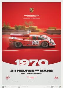 Umjetnički tisak Porsche 917 KH - 24h Le Mans - 100th Anniversary - 1970, Automobilist