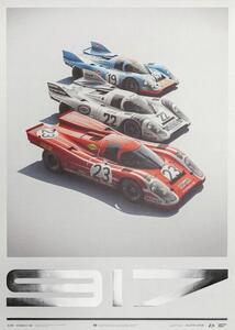 Umjetnički tisak Porsche 917 - Salzburg & Martini & Gulf - 24h Le Mans, Automobilist