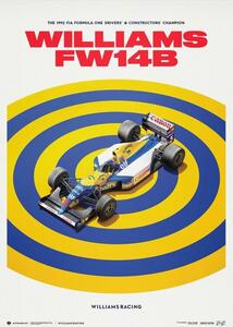 Umjetnički tisak Williams Racing - FW14B - F1® World Drivers' Champion - 1992, Automobilist