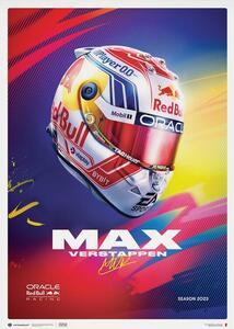 Umjetnički tisak Oracle Red Bull Racing - Max Verstappen - Helmet - 2023, Automobilist