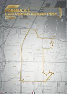 Umjetnički tisak Las Vegas Strip Circuit - Formula 1 - 2023 (White), Automobilist