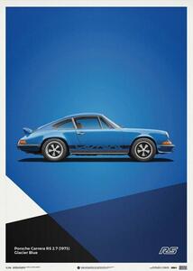 Umjetnički tisak Porsche 911 RS - Blue - Limited Poster, Automobilist