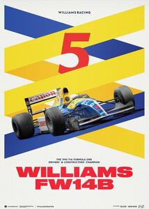 Umjetnički tisak Williams Racing - Red Five - F1® World Drivers' & Constructors' Champion - 1992, Automobilist