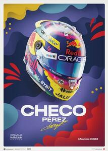 Umjetnički tisak Oracle Red Bull Racing - Sergio Pérez - Helmet - Mexican Grand Prix - 2023, Automobilist