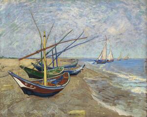 Reprodukcija Fishing Boats on the Beach at Saintes-Maries-de-la-Mer, Vincent van Gogh