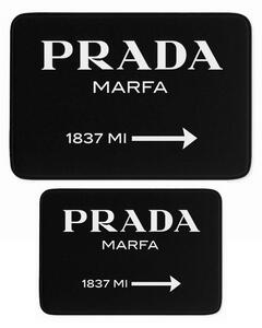 Crne od samta kupaonske prostirke u setu 2 kom 60x100 cm Prada – Mila Home