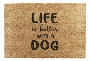 Otirač od kokosovih vlakana 40x60 cm Life Is Better With a Dog – Artsy Doormats