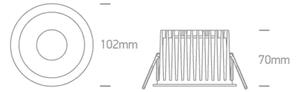 UGRADBENA LED SVJETILJKA BIJELA 18W CCT IP65 230V 1800lm DARK LIGHT DM10118G/W/V