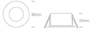 VANJSKA UGRADBENA LED SVJETILJKA BIJELA 12W CCT IP65 230V 1200lm DM10112GA/W/V
