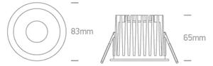 UGRADBENA LED SVJETILJKA CRNA 12W CCT IP65 230V 1200lm DARK LIGHT DM10112G/B/V