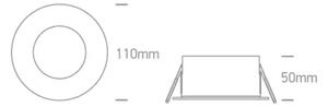 UGRADBENA LED SVJETILJKA BIJELA 18W CCT IP65 1800lm 230V DM10118GA/W/V