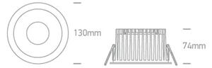 VANJSKA UGRADBENA LED SVJETILJKA BIJELA 25W CCT IP65 230V 2500lm DARK LIGHT DM10125G/W/V