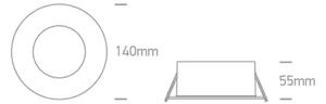 VANJSKA UGRADBENA LED SVJETILJKA BIJELA 25W CCT IP65 230V 2500lm DM10125GA/W/V