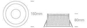 VANJSKA UGRADBENA LED SVJETILJKA BIJELA 35W CCT IP65 230V 3500lm DARK LIGHT DM10135G/W/V