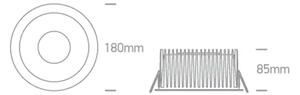 VANJSKA UGRADBENA LED SVJETILJKA 40W CCT IP65 230V 4000lm DARK LIGHT DM10140G/W/V