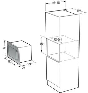 Ugradbena mikrovalna pećnica Gorenje BMI201AG1X BMI201AG1X