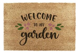 Otirač od kokosovih vlakana 40x60 cm Welcome to My Garden – Artsy Doormats