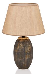 Siva/bež stolna lampa s tekstilnim sjenilom (visina 46 cm) – Opviq lights