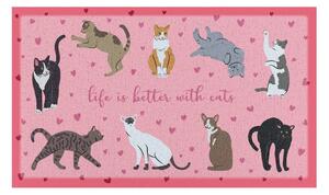 Otirač 40x70 cm Life Is Better With Cats – Artsy Doormats