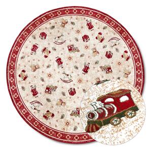 Crveni okrugli tepih s božićnim motivom od mješavine pamuka ø 160 cm Toy's Delight Red Christmas – Villeroy&Boch