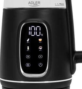 Adler AD 1305 BS – moderno stakleno kuhalo za vodu s LED osvjetljenjem